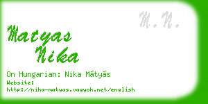 matyas nika business card